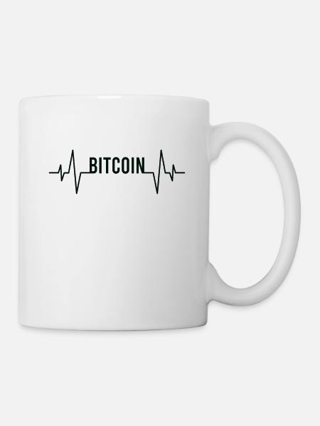 Bitcoin Herzschlag - Tasse - Weiß