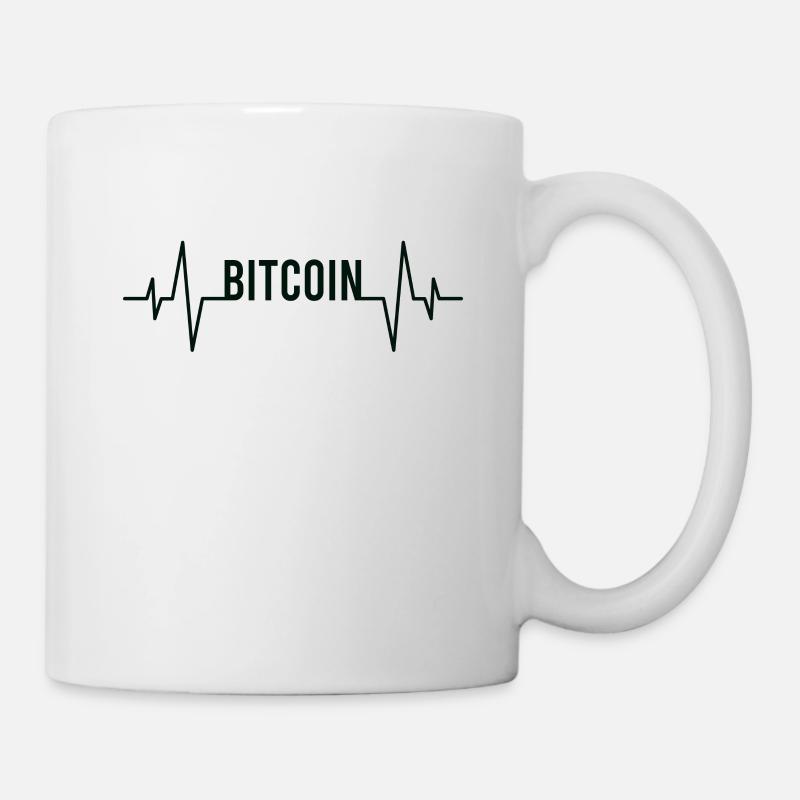 Bitcoin Herzschlag - Tasse - Weiß