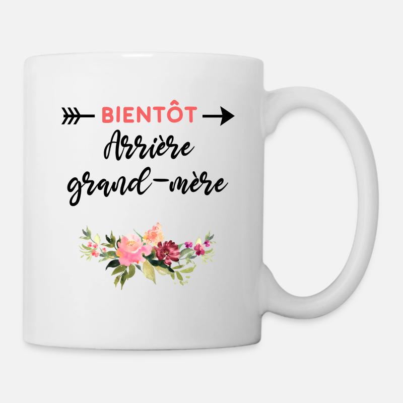 grossesse cadeau Bientôt arrière-grand-mère - Mug blanc - blanc