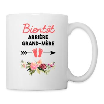 annonce grossesse homme Bientôt arrière-grand-mère - Mug blanc - blanc - Droite