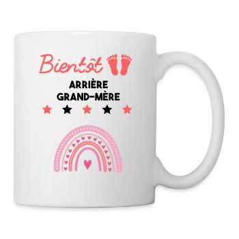 Bientôt arrière-grand-mère grossesse famille - Mug blanc - blanc - Droite