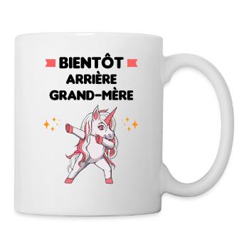 Bientôt arrière-grand-mère licorne dab grossesse - Mug blanc - blanc - Droite