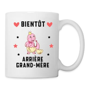 Bientôt arrière-grand-mère dinosaure grossesse - Mug blanc - blanc - Droite