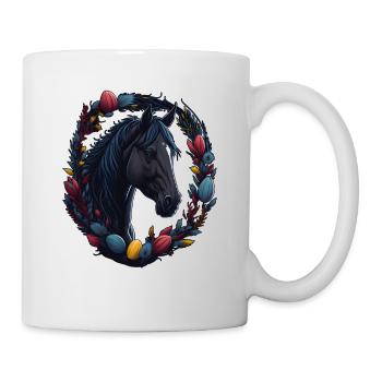 Reiten mit süßes Pferd an Ostern & Frühling Pferd - Tasse - Weiß - Rechts