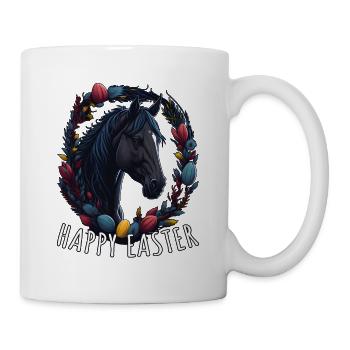 Reiten mit süßes Pferd Happy Easter Pferd - Tasse - Weiß - Rechts