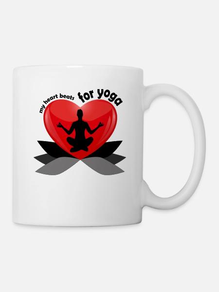 T-shirt Yoga Namaste avec design yoga pour cours de yoga - Mug blanc - blanc