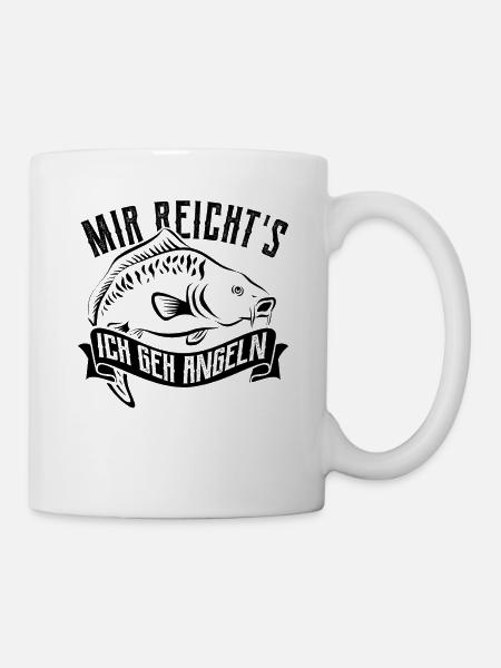 Mir reicht's ich geh angeln - Angler - Karpfen - Tasse - Weiß