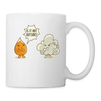lustiges Mais Maiskolben in der Sonne Popcorn - Tasse - Weiß - Rechts
