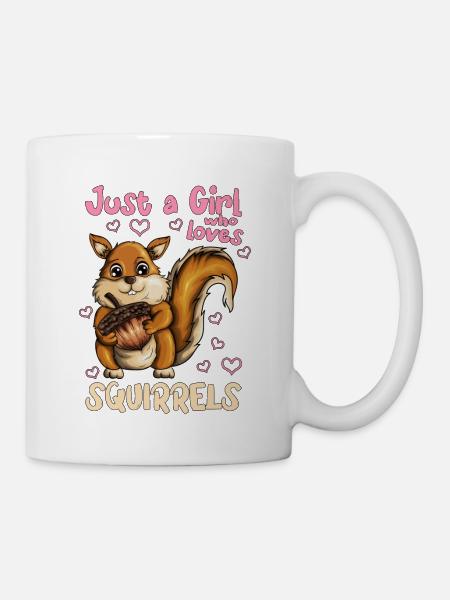 Cooles Eichhörnchen Nagetier Nussliebhaber Design - Tasse - Weiß