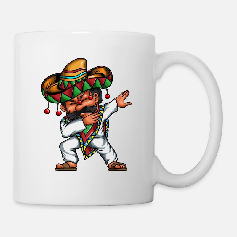 Danse mexicaine Mexique Dabbing Pocho Sobrero - Mug blanc - blanc