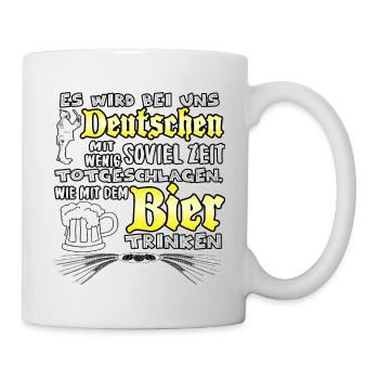 Mehr Zeit für Bier trinken - Tasse - Weiß - Rechts