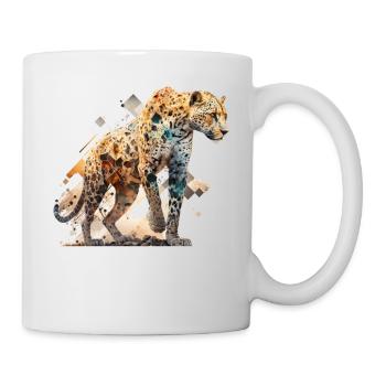 Leopard Art Gift Grandpa Papa Animal Motif Zoo - Mug - white - Right