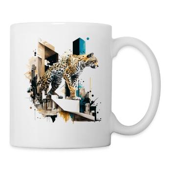 Leopard Art Artwork Gift Idea Animal Zoo - Mug - white - Right
