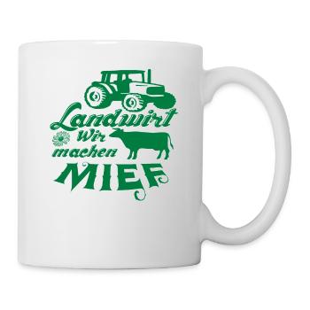 "Landwirt - Wir machen Mief" - Tasse - Weiß - Rechts