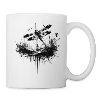 Dragonfly Insect Art Gift Artwork Animal Motif - Mug - white - Right