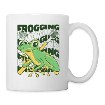Frogging Kaulquappe Laubfrosch Kröte Frosch Fänger - Tasse - Weiß - Rechts