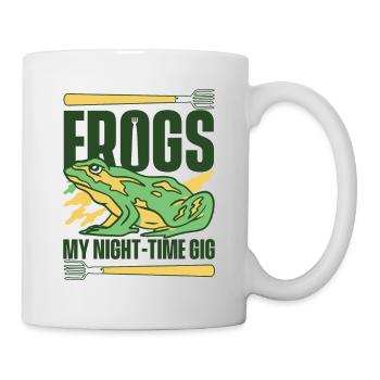 Frogs My Night Time Gig Kaulquappe Laubfrosch - Tasse - Weiß - Rechts