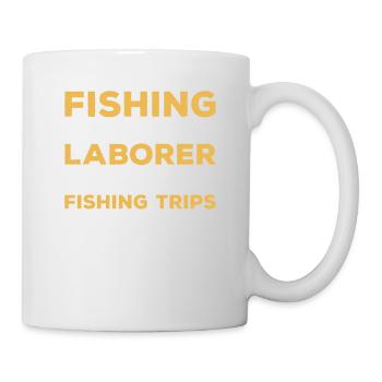 La pêche est mon travail en tant qu’ouvrier est ce que je - Mug blanc - blanc - Droite