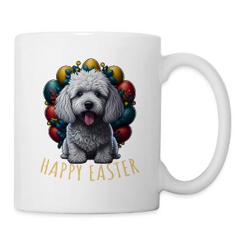 Beau caniche chien Pâques Printemps Happy Easter - Mug blanc - blanc - Droite
