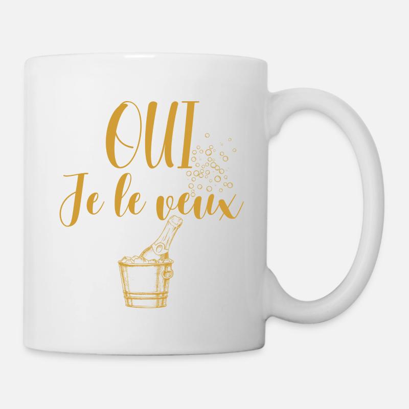 Oui je le veux. Future mariée. EVJF - Mug blanc - blanc