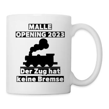 Mallorca 2023 Party Hit Malle - Feiern, Bier, Spaß - Tasse - Weiß - Rechts