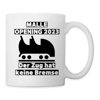 Mallorca 2023 Party Hit Malle - Feiern, Bier, Spaß - Tasse - Weiß - Rechts