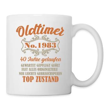 40 Geburtstag Oldtimer 1983 - Tasse - Weiß - Rechts