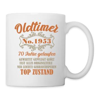 70 Geburtstag Oldtimer 1953 - Tasse - Weiß - Rechts