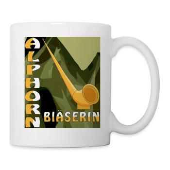 ALPHORN BLÄSERIN - Tasse - Weiß - Rechts