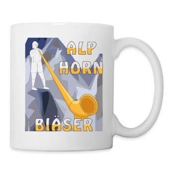 ALPHORN BLÄSER - Tasse - Weiß - Rechts