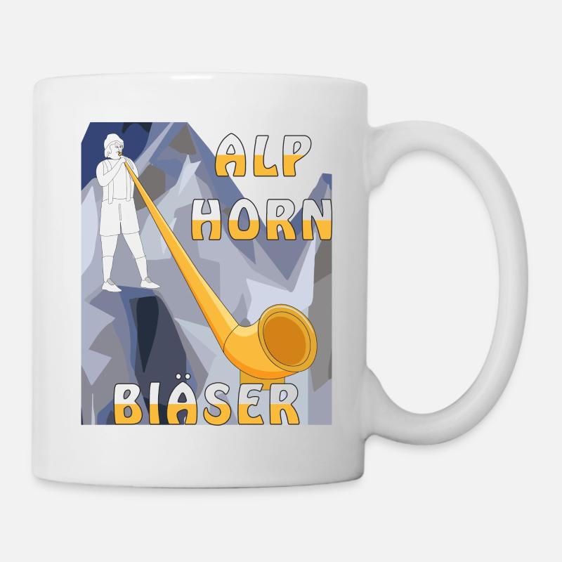 ALPHORN BLÄSER - Tasse - Weiß
