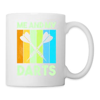 Darts Sport Verein, Dartscheibe, Pfeil Sport Dart - Tasse - Weiß - Rechts