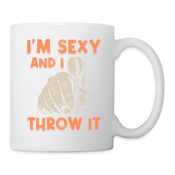 Darts Sport Verein, Dartscheibe, Pfeil Sport Dart - Tasse - Weiß - Rechts