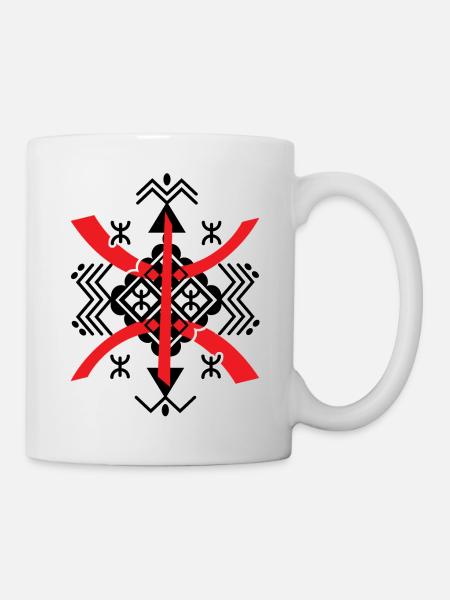 AMAZIGH sYMBOLE BERBERE Z IMAZIGHEN BIJOU KABYL - Mug blanc - blanc
