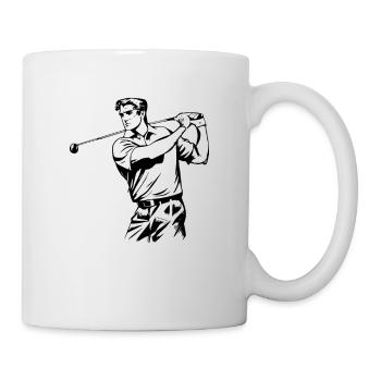 Golfeurs de golf - Mug blanc - blanc - Droite
