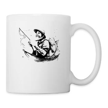 Pêche à la ligne - Mug blanc - blanc - Droite