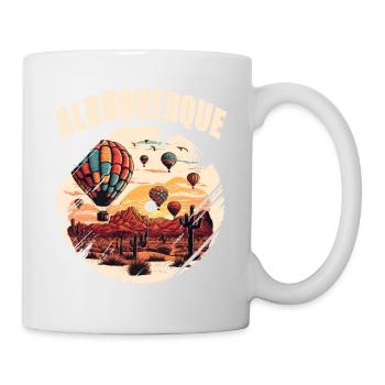 Albuquerque New Mexico Heißluftballon - Tasse - Weiß - Rechts