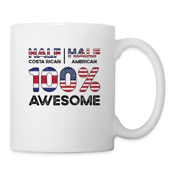 Moitié Costa Rica Costa Rica États-Unis - Mug blanc - blanc - Droite