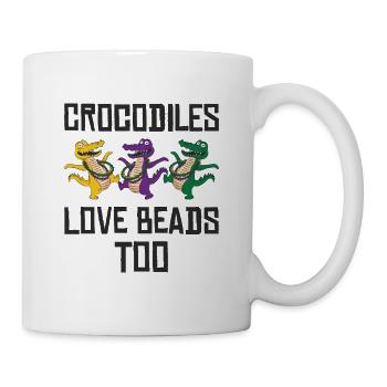 Mardi Gras Carnival Crocodile Beads Wildlife - Mug - white - Right