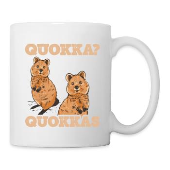 Was ist besser als ein Quokka? Zwei Quokkas - Tasse - Weiß - Rechts