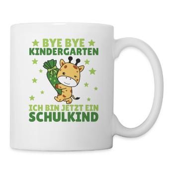 bye bye Kindergarten ich bin jetzt ein Schulkind - Tasse - Weiß - Rechts