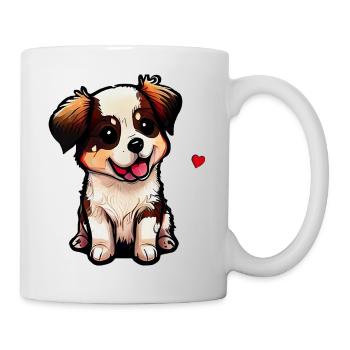 Hundebaby mit Herz: süßeste Vierbeiner der Welt - Tasse - Weiß - Rechts