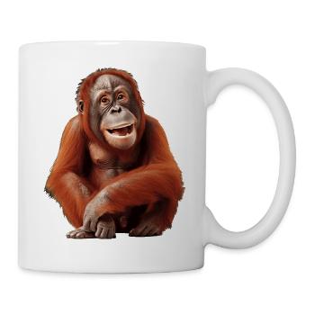 Der Orang Utan ist unsere liebe Verwandtschaft - Tasse - Weiß - Rechts