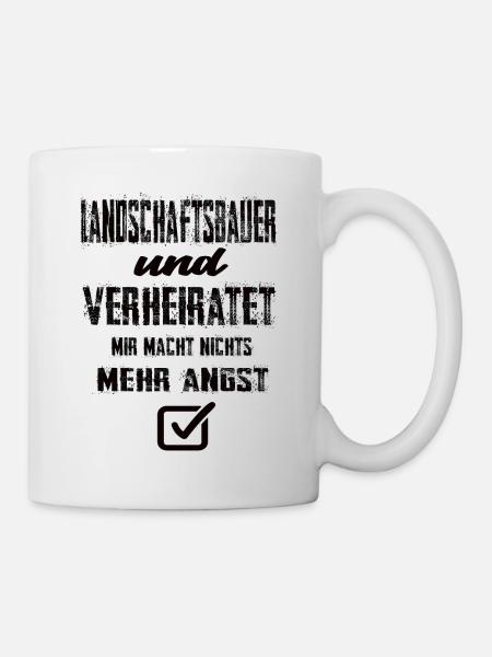 Landschaftsbauer und Verheiratet - Tasse - Weiß