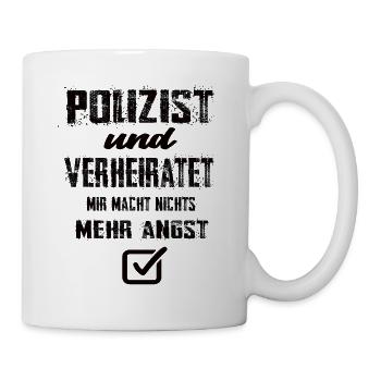 Polizist und Verheiratet - Tasse - Weiß - Rechts