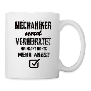 Mechaniker und Verheiratet - Tasse - Weiß - Rechts