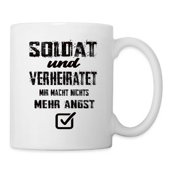 Soldat und Verheiratet - Tasse - Weiß - Rechts