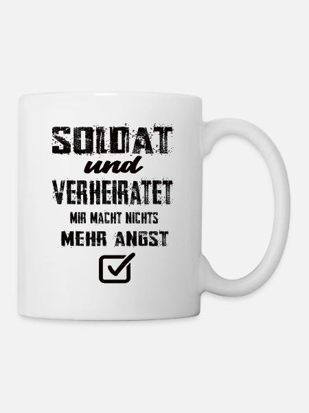 Soldat und Verheiratet - Tasse - Weiß