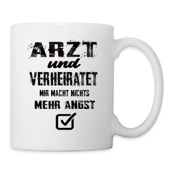 Arzt und Verheiratet - Tasse - Weiß - Rechts