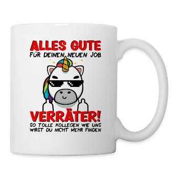 Jobwechsel Neuer Job Abschied Abschiedsgeschenk - Tasse - Weiß - Rechts